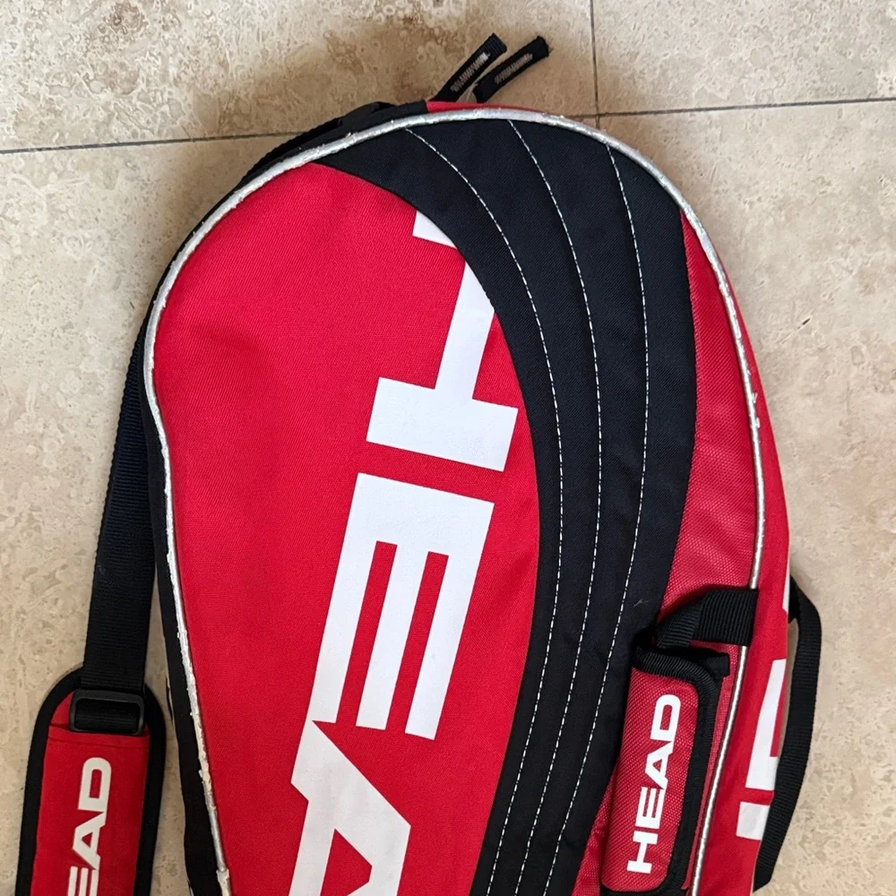HEAD Red and Black Tennis Bag with Shoulder Strap